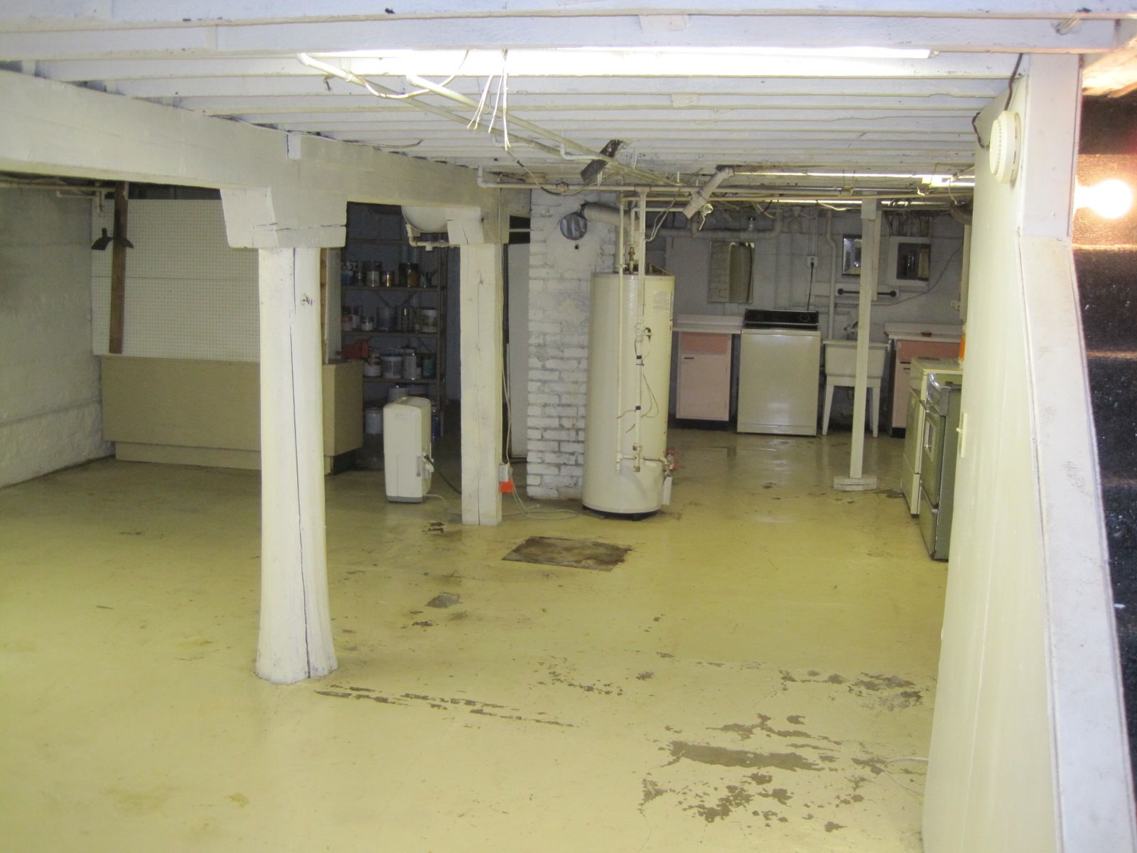 The basement storage area "before"